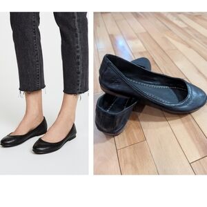 Frye | Carson Ballet Black Leather Flats - Size 7